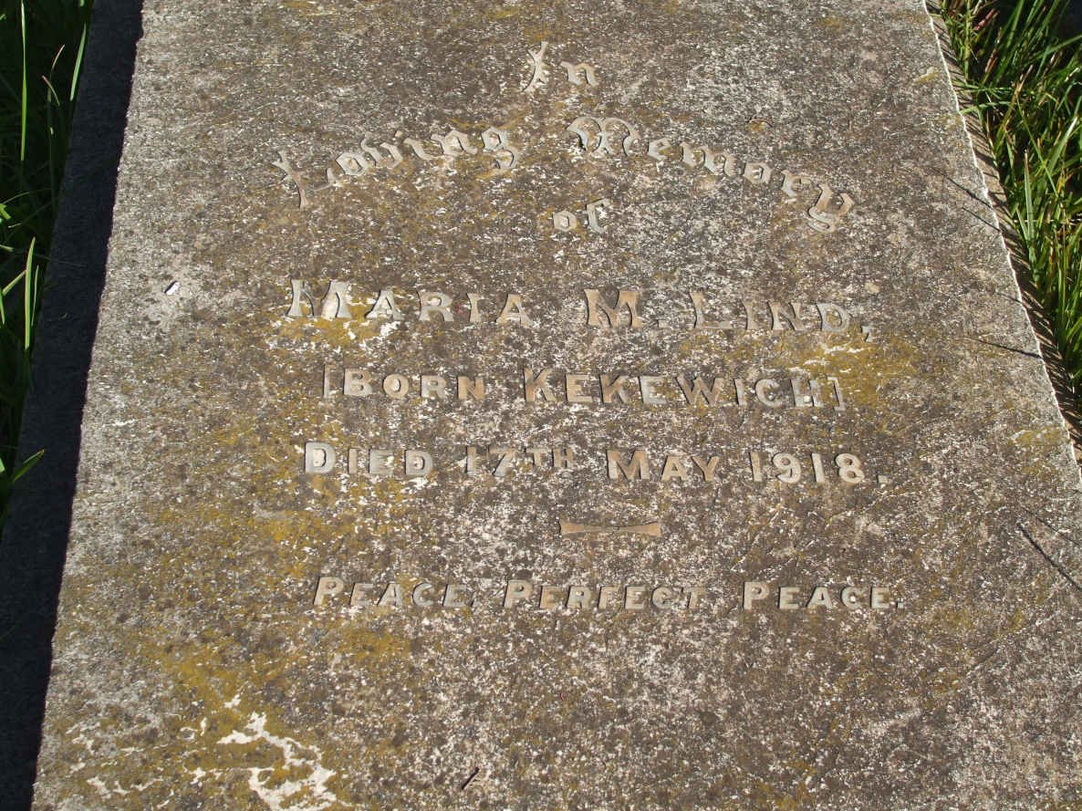 LIND Maria M. nee KEKEWICH  -1918