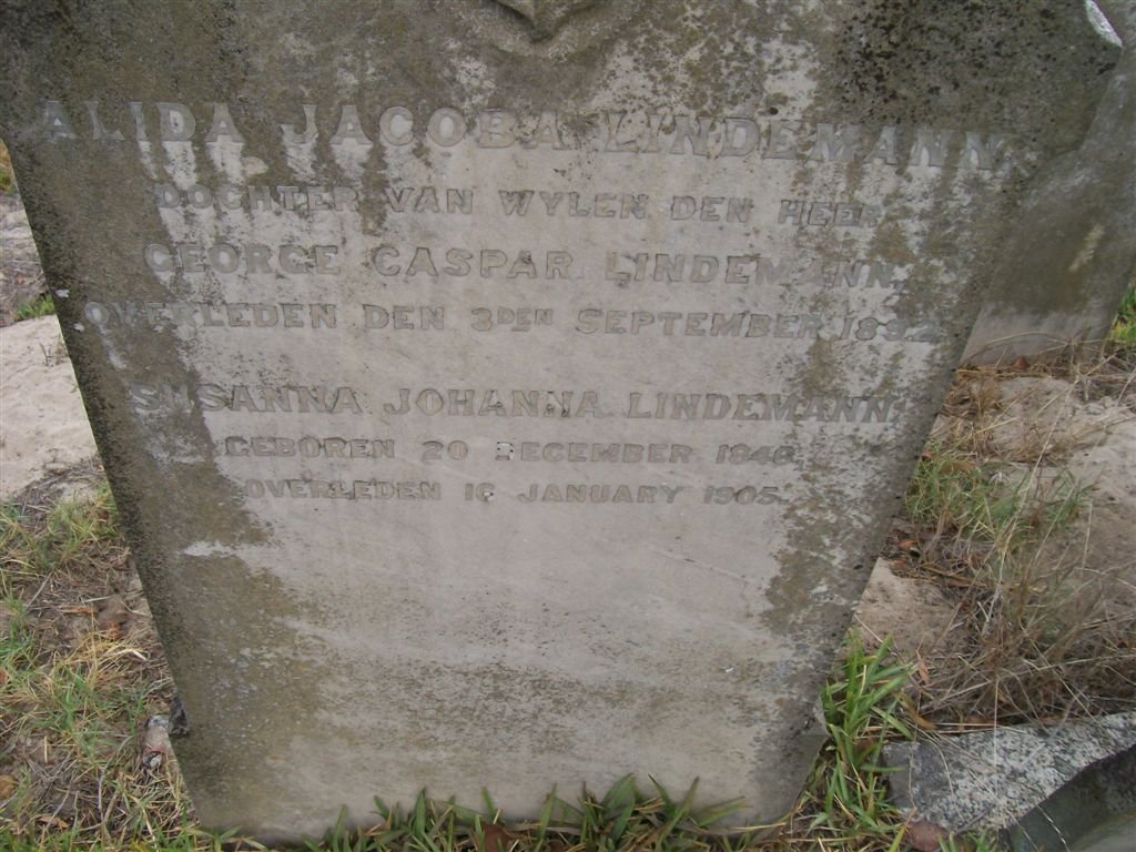 LINDEMANN Alida Jacoba -1892 :: LINDEMANN Susanna Johanna  1848-1905