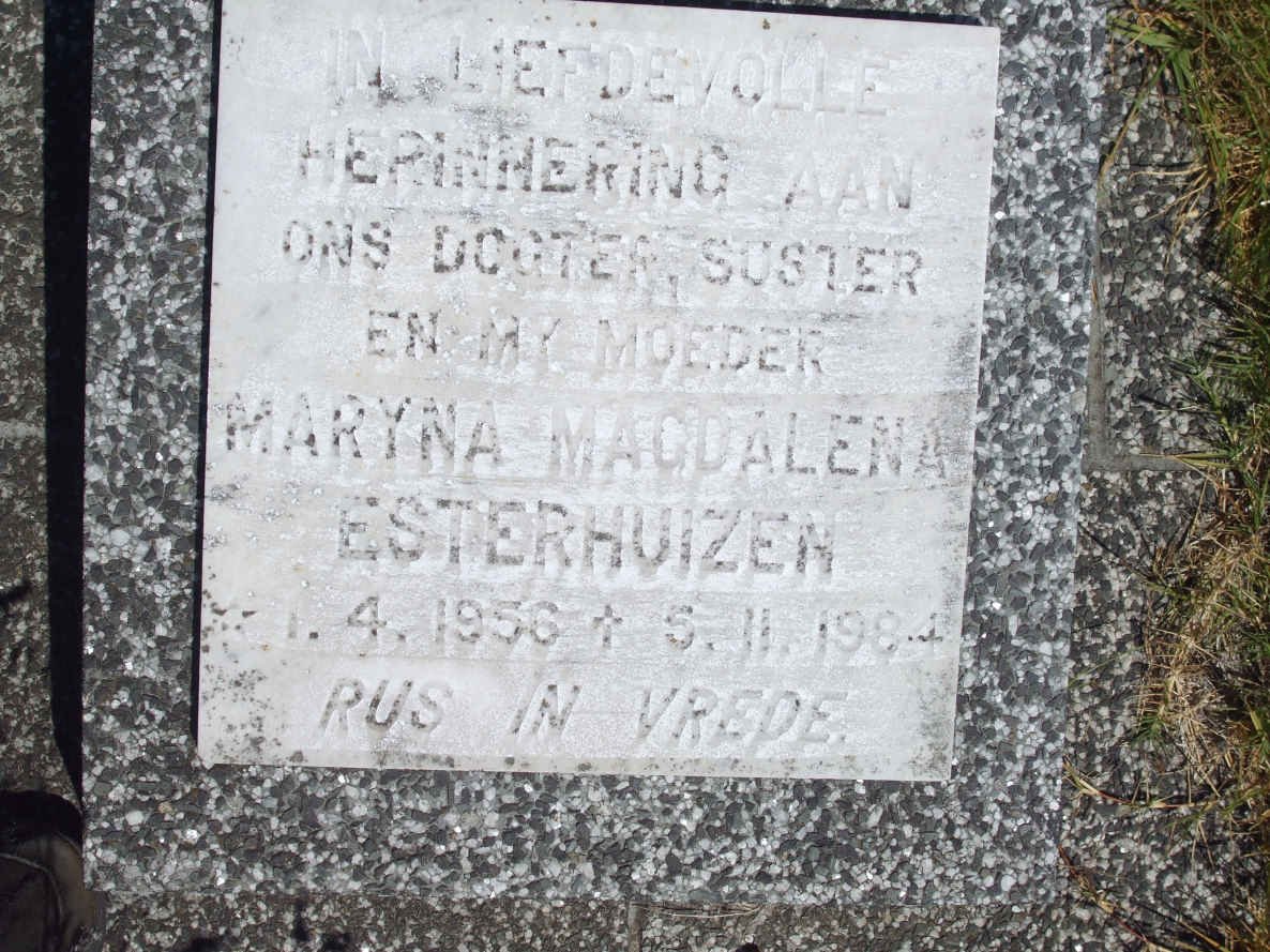 ESTERHUIZEN Maryna Magdalena 1956-1984