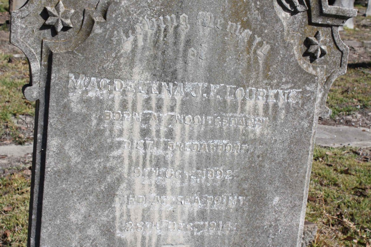 LOURENS Magdelena J.F. 1892-1914
