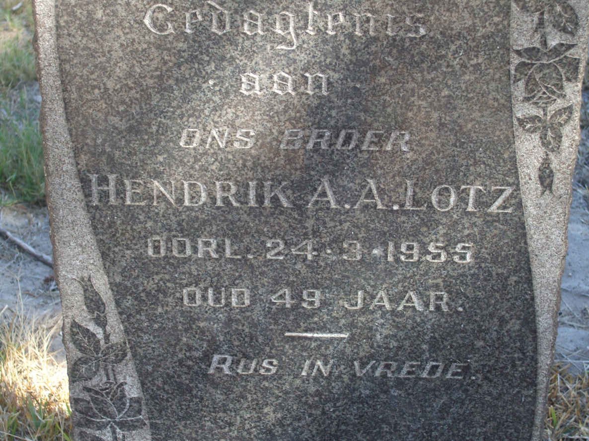 LOTZ Hendrik A.A. -1955