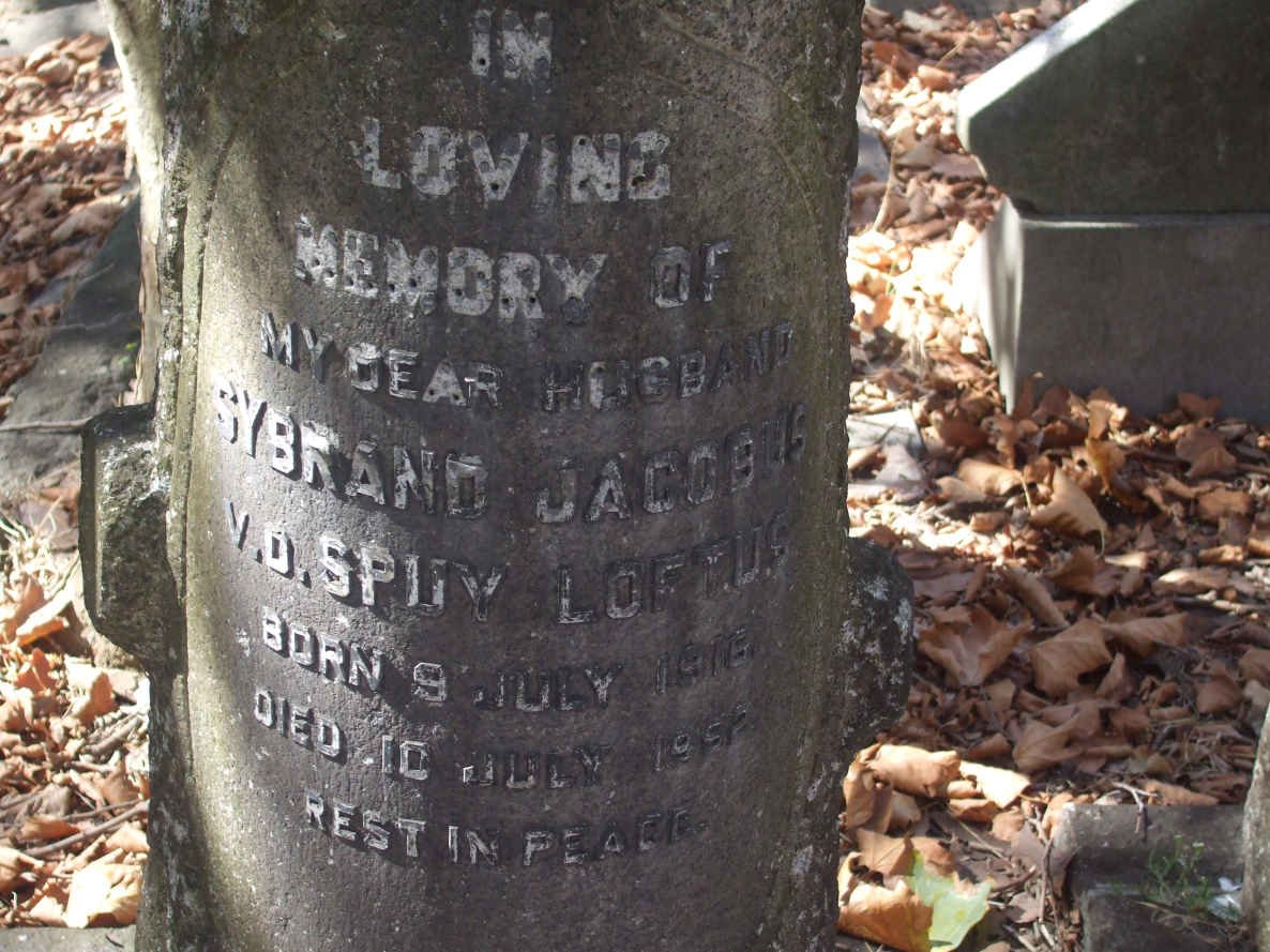 LOFTUS Sybrand Jacobus v.d. Spuy 191?-1951
