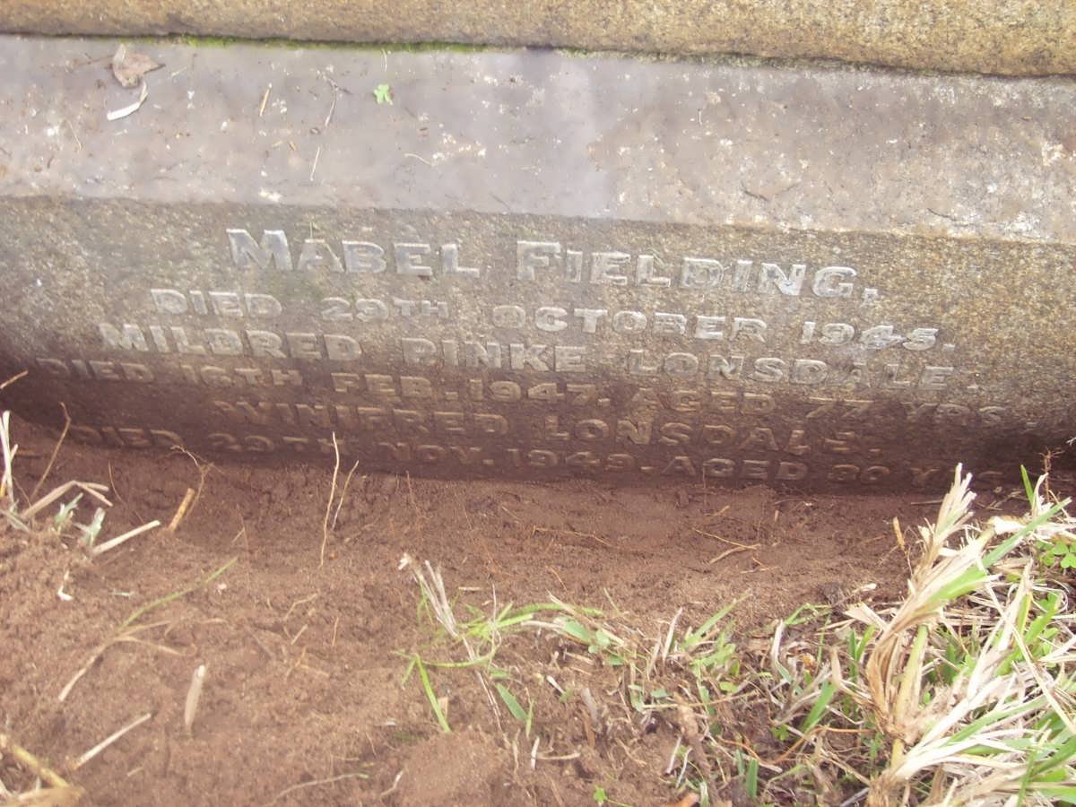 FIELDING Mabel -1945 :: LONSDALE Mildred Binke   -1947 :: LONSDALE Winifred  -1949