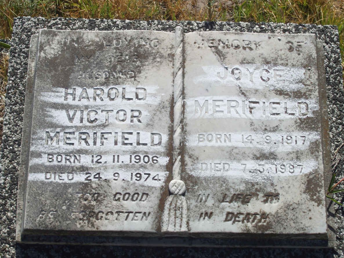 MERIFIELD Harold Victor 1906-1974 &amp; Joyce 1917-1997