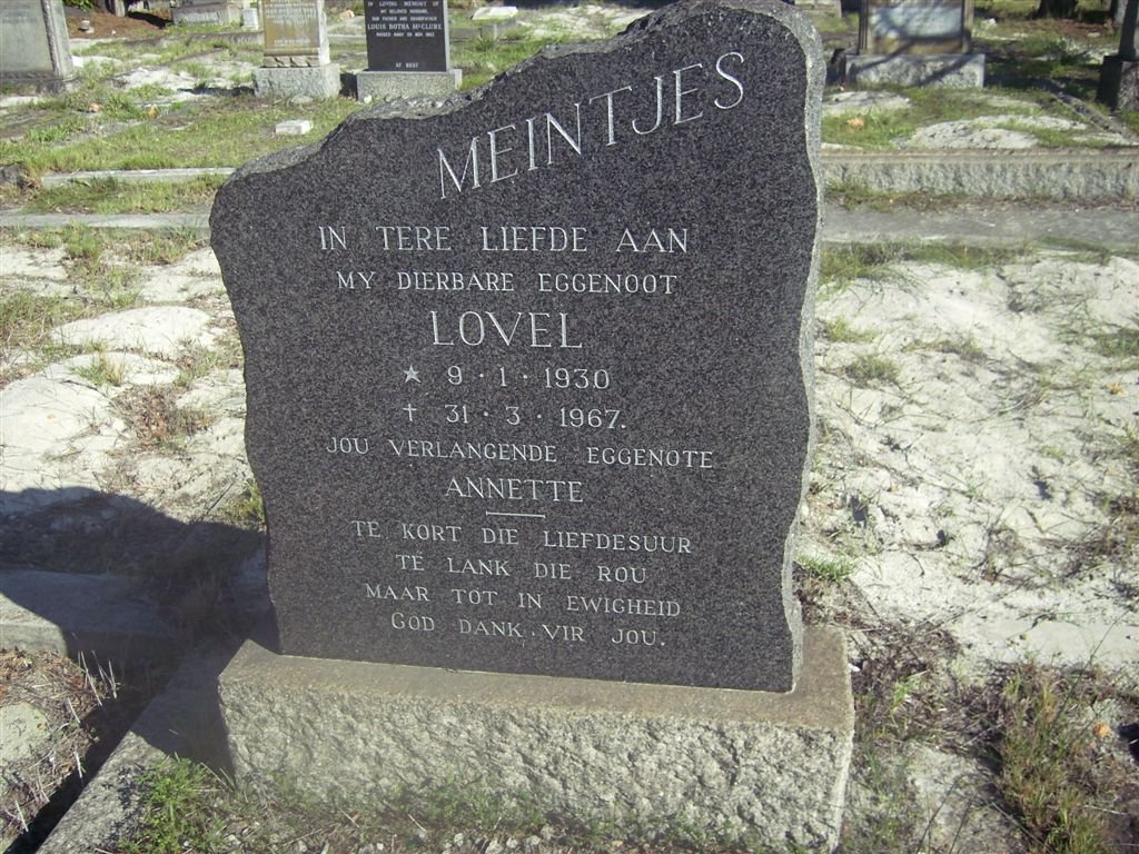 MEINTJES Lovel 1930-1967