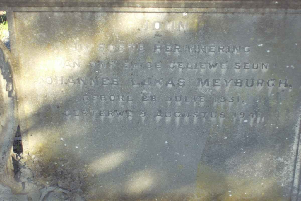 MEYBURGH Johannes Lukas 1931-1941