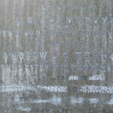 MERVYN Louis John 1894-1895 :: TERHART Andrew J.G. 1850-1895