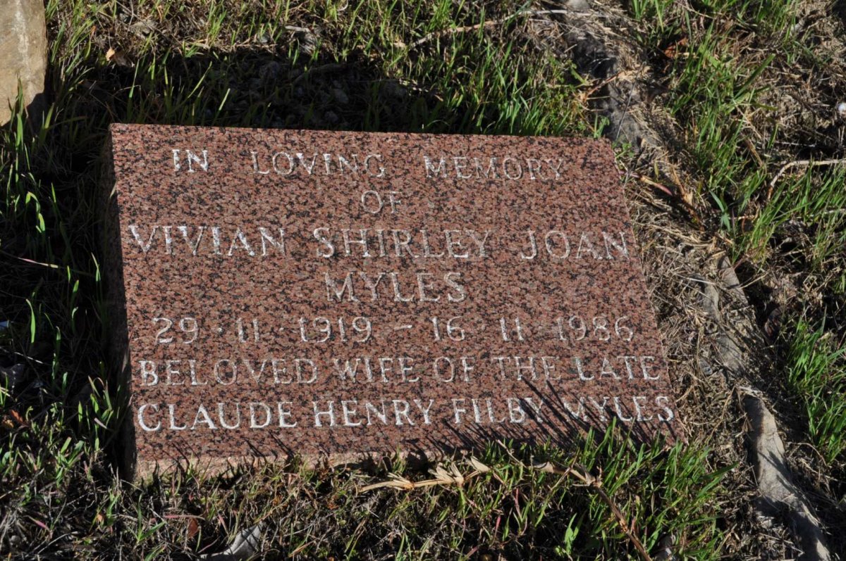 MYLES Vivian Shirley Joan 1919-1986