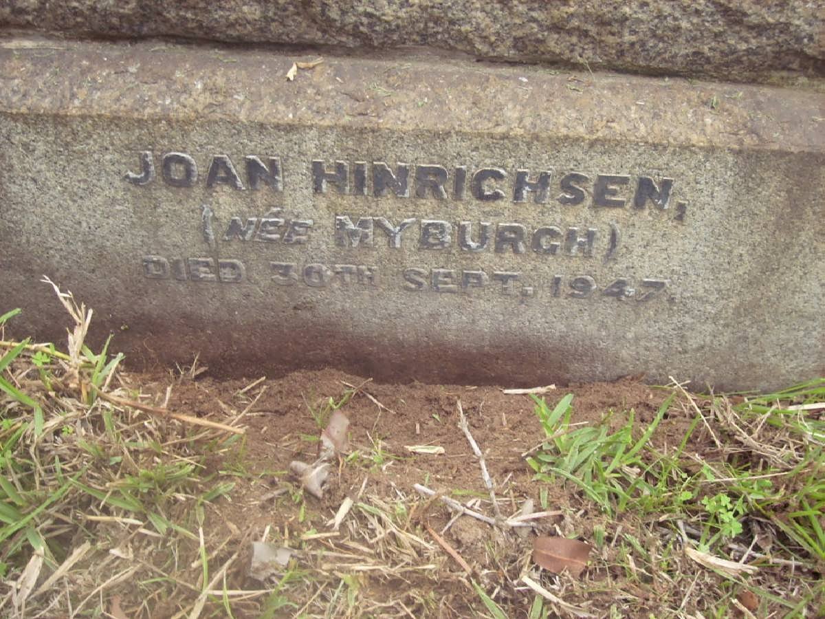 HINRICHSEN Joan nee MYBURGH -1947