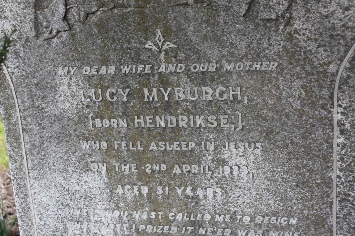 MYBURGH Lucy nee HENDRIKSE -1923