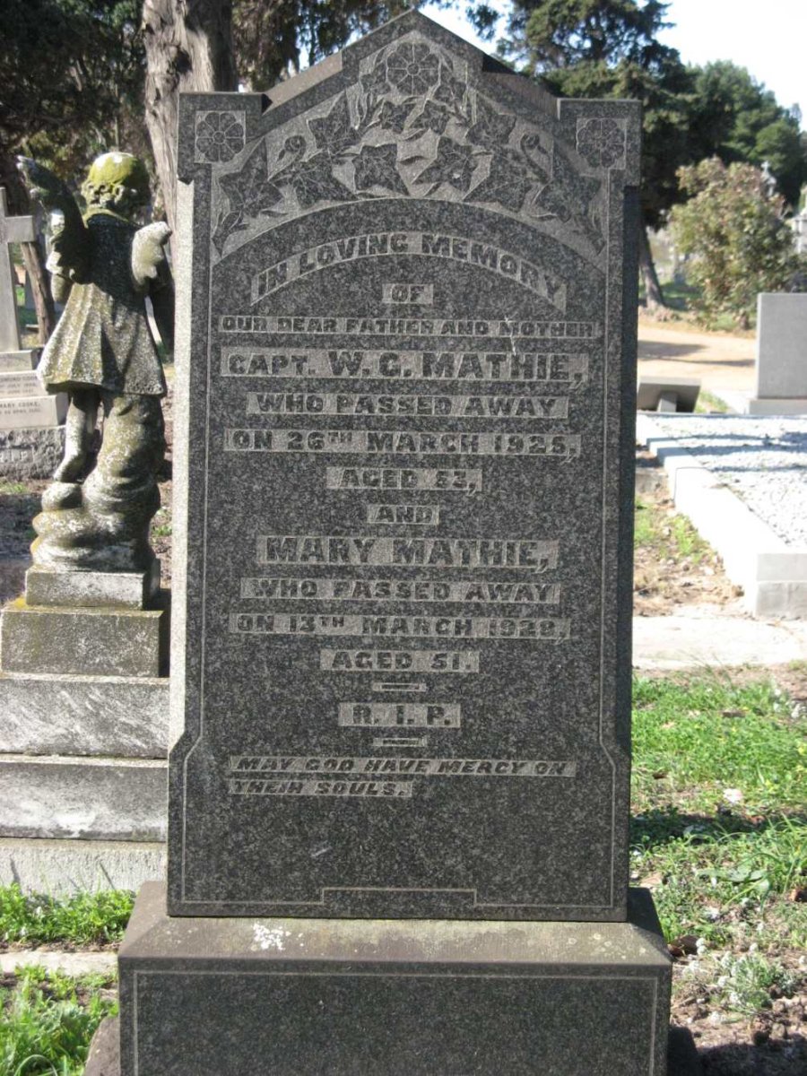 MATHIE W.G. -1925 &amp; Mary -1928