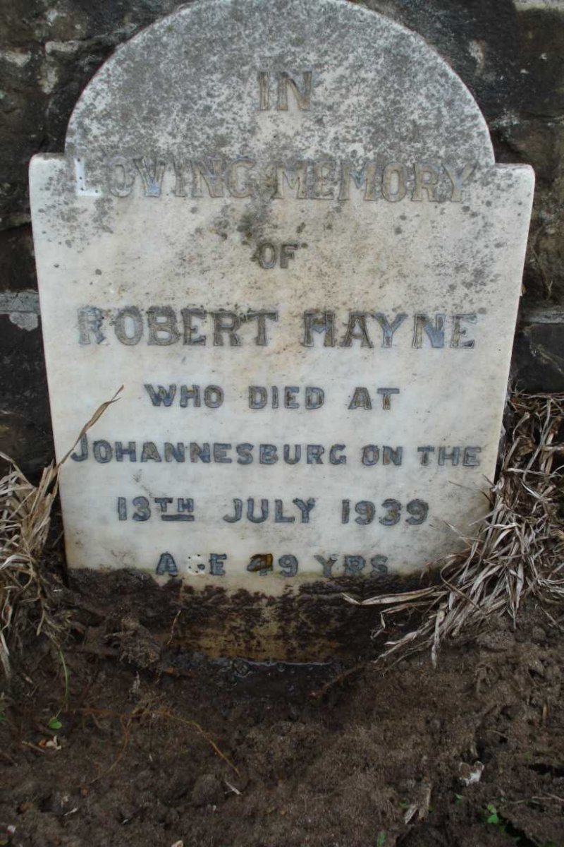 MAYNE Robert -1939