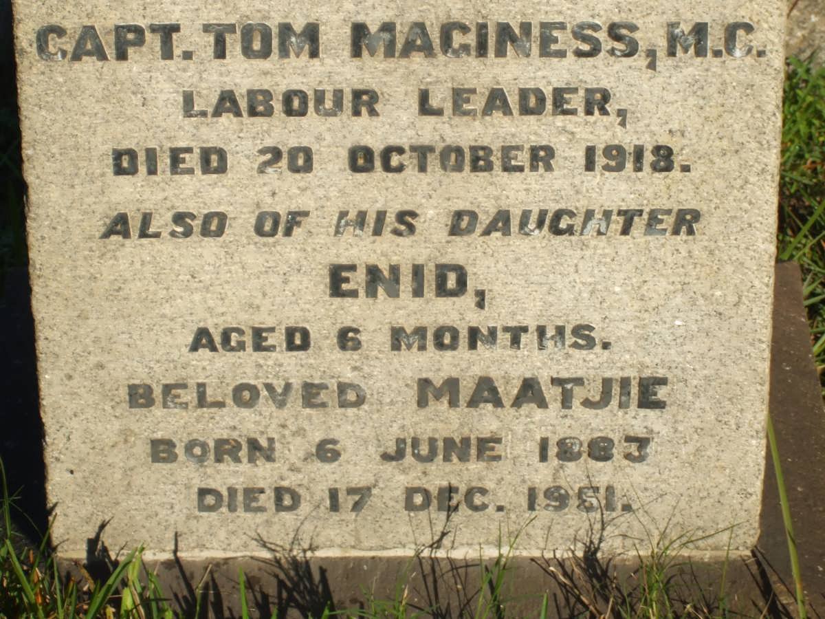 MAGINESS Tom -1918 :: MAGINESS Enid  1883-1951