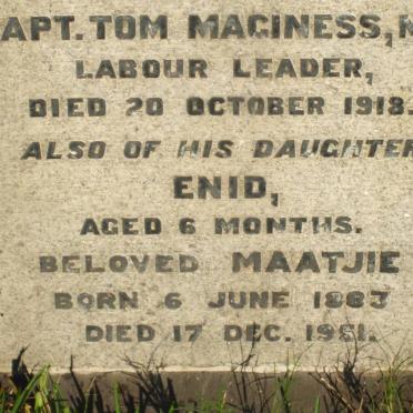 MAGINESS Tom -1918 :: MAGINESS Enid  1883-1951