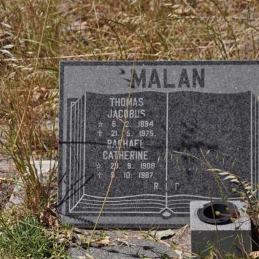 MALAN Thomas Jacobus 1894-1975 &amp; Rachael Catherine 1908-1987