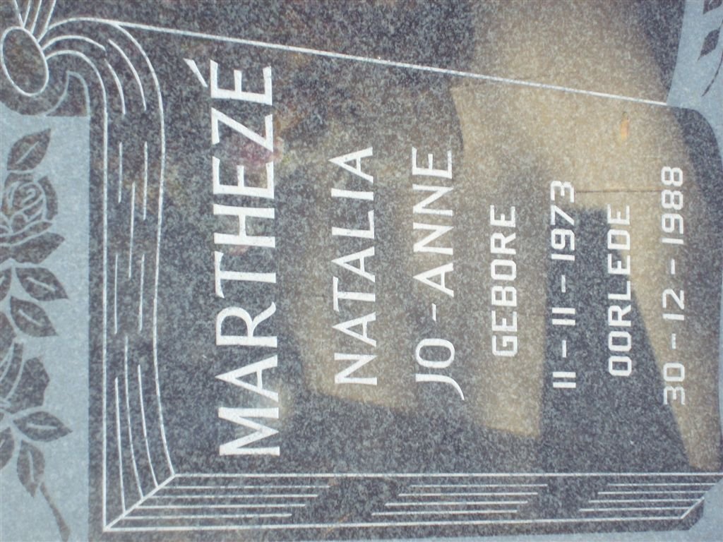 MARTHEZE Natalia Jo-Anne 1973-1988