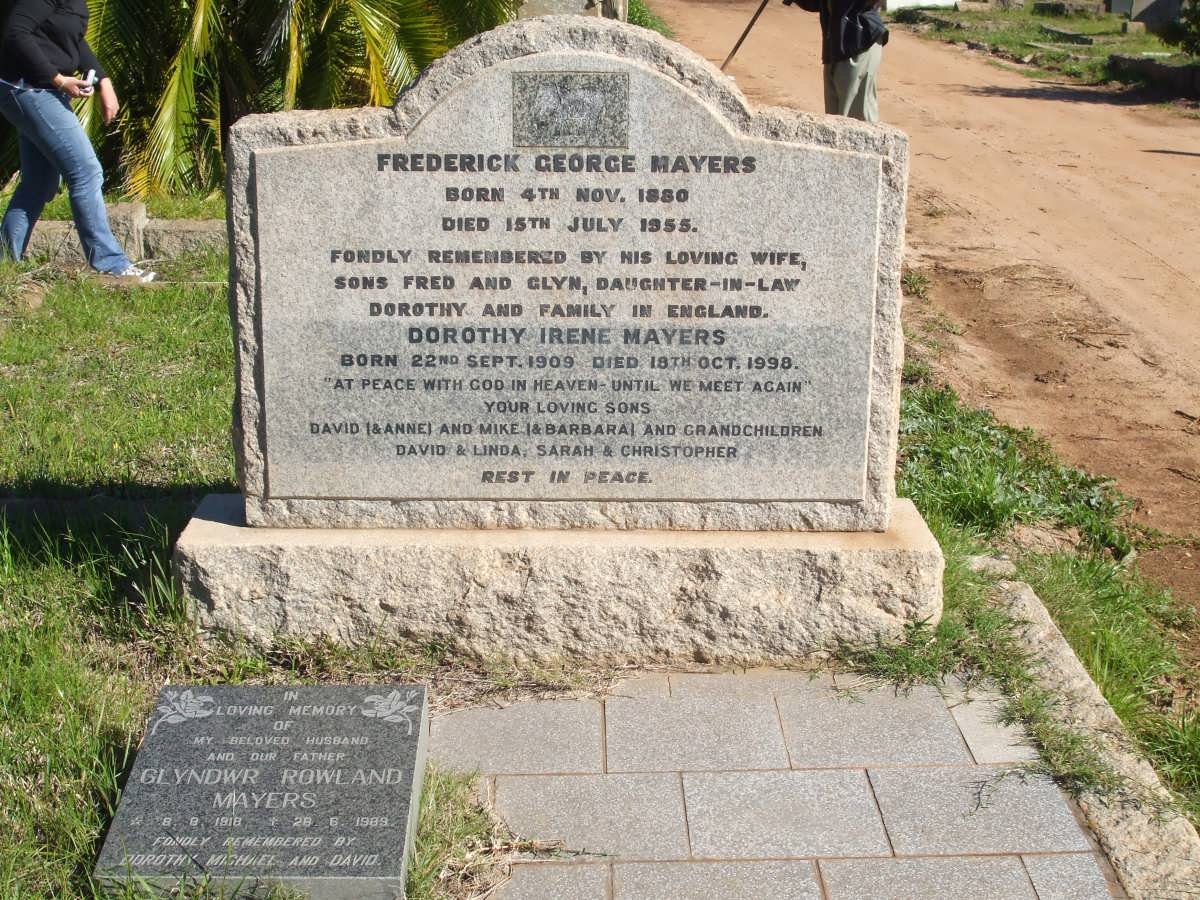 MAYERS Frederick George 1880-1955 :: MAYERS Dorothy Irene 1909-1998 :: MAYERS Glyndwr Rowland 1918-1989