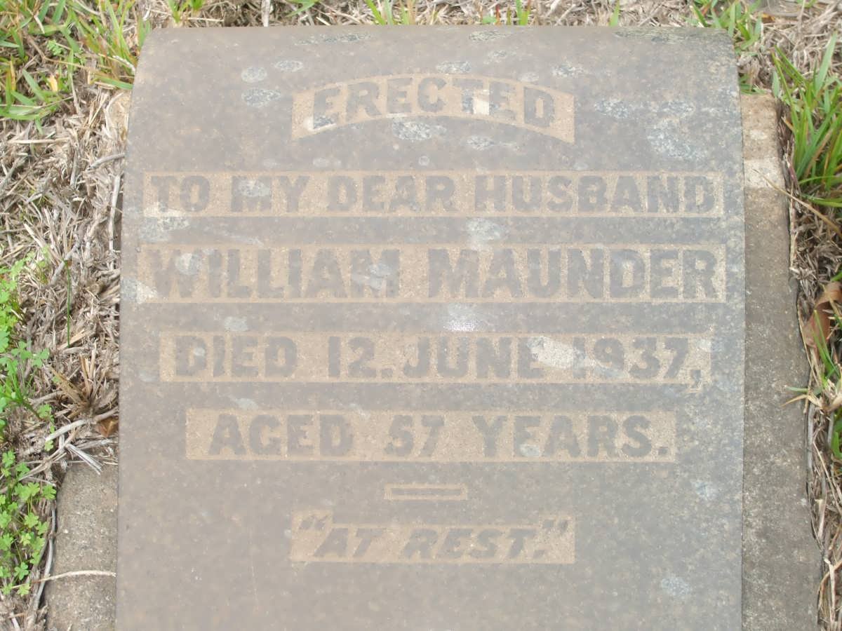 MAUNDER William -1937