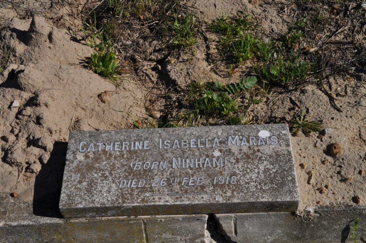 MARAIS Catherine Isabella nee NINHAM -1918
