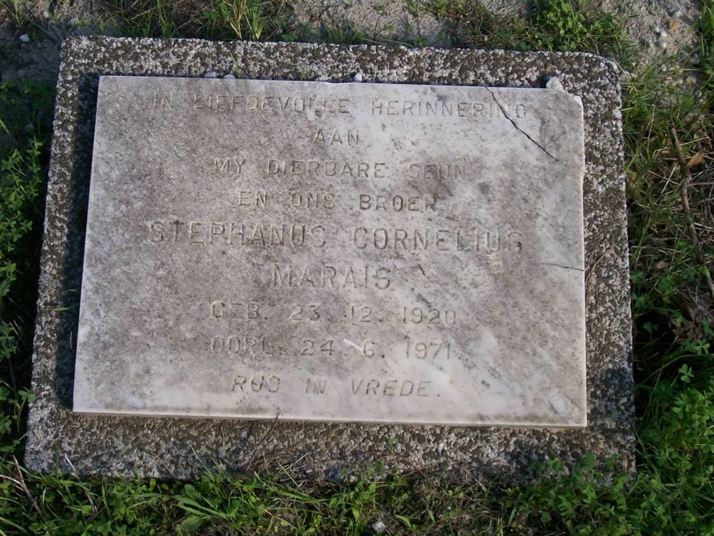 MARAIS Stephanus Cornelius 1920-1971