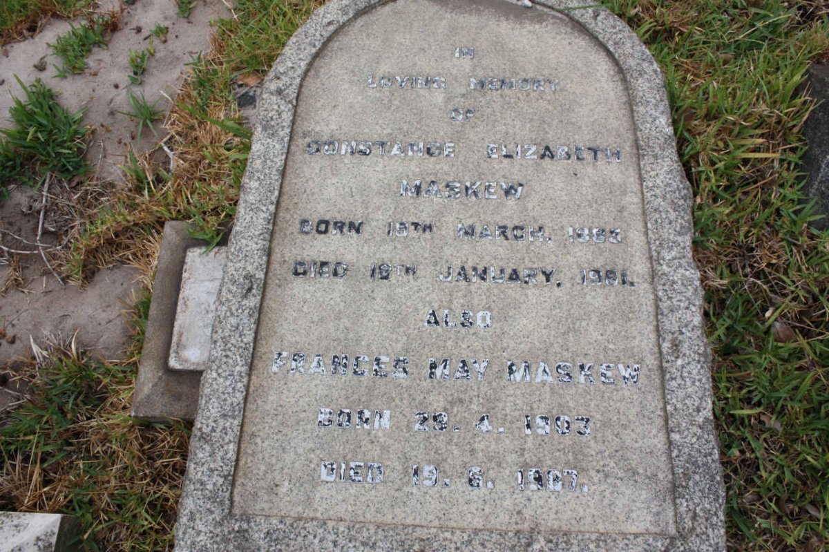 MASKEW Constance Elizabeth 1963-1981 :: MASKEW Frances May 1903-1987