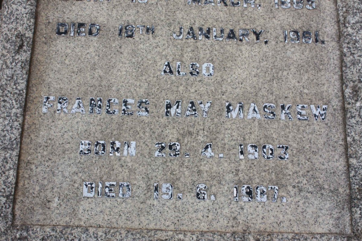 MASKEW Frances May 1903-1987