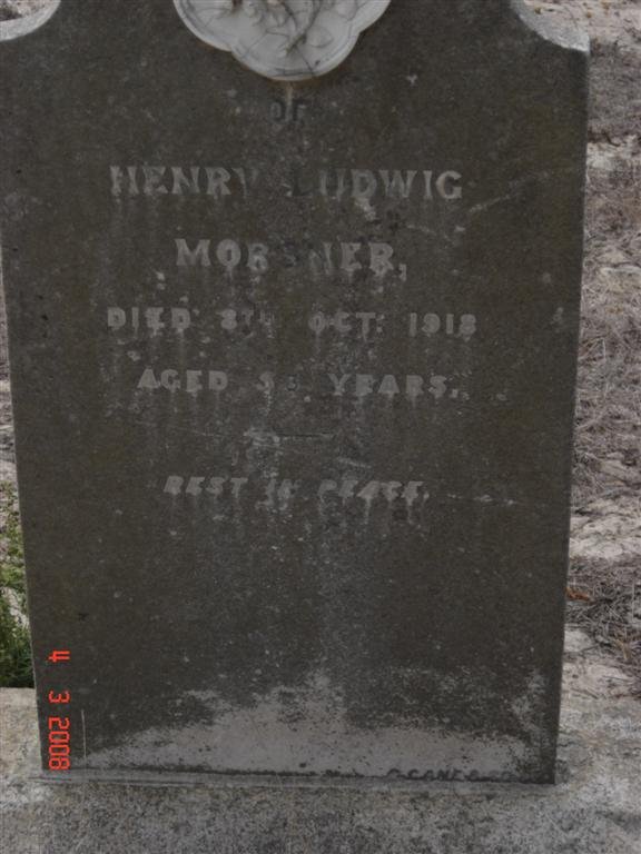 MORSNER Henry Ludwig -1918