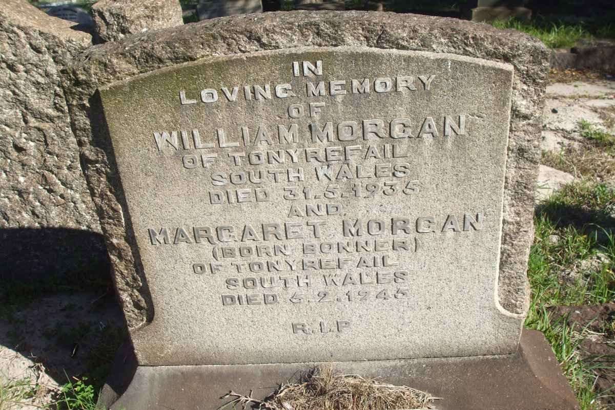 MORGAN William -1935 &amp; Margaret BONNER -1945