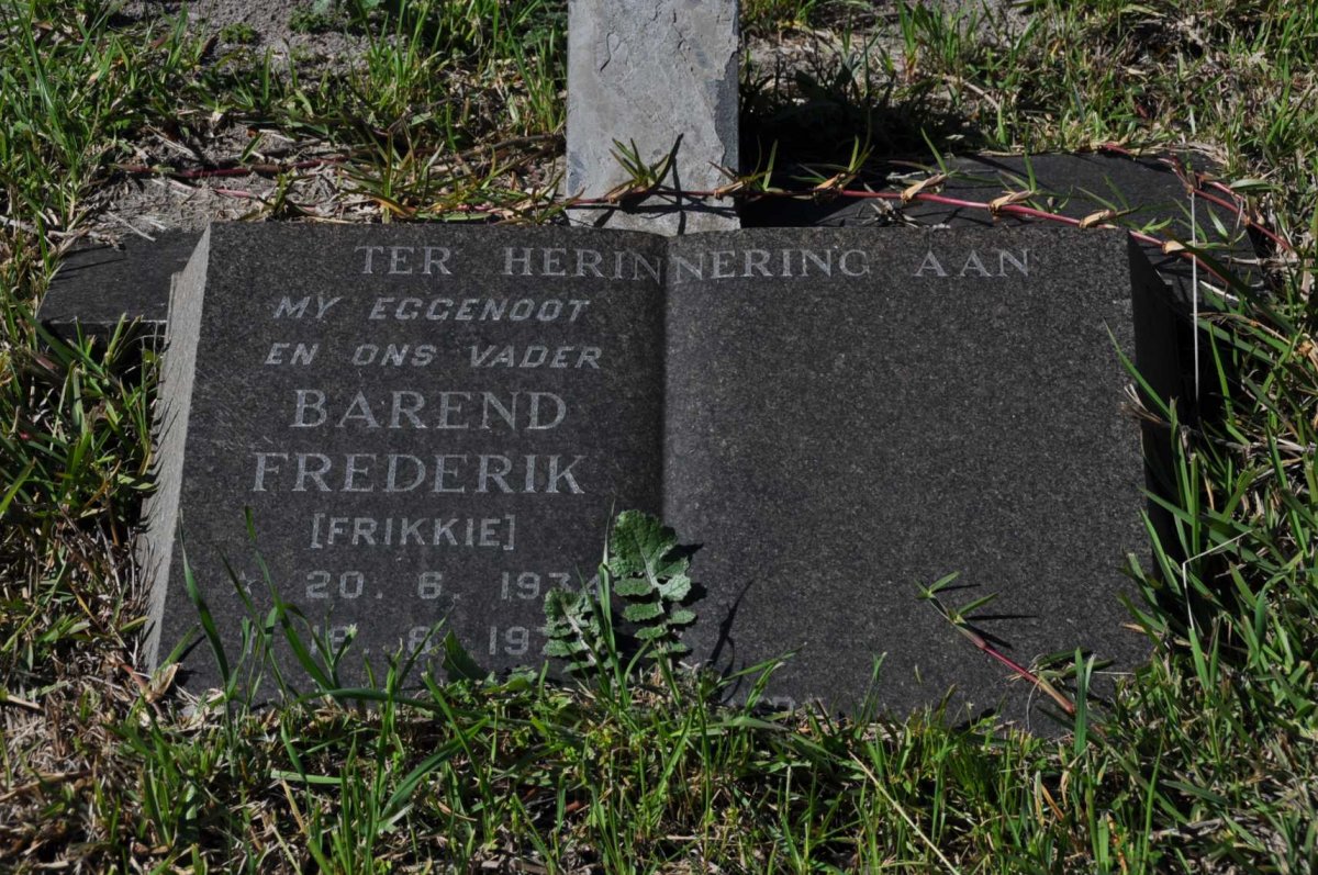 MOSTERT Barend Frederik 1934-1979