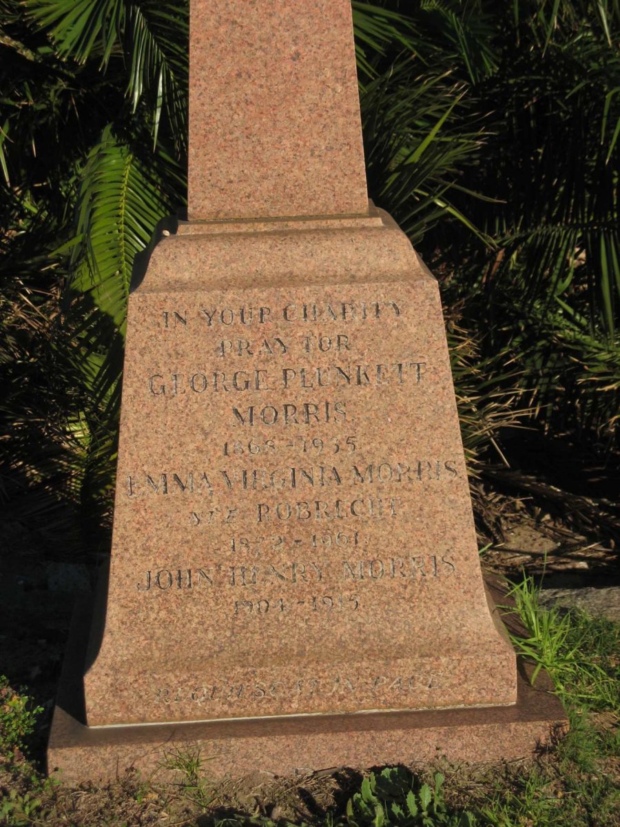 MORRIS George Plunkett 1868-1935 &amp; Emma Regina ROBRECHT 1872-1961 :: MORRIS John Henry 1904-1915