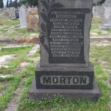 MORTON John -1917 &amp; Margaret Probert -1910