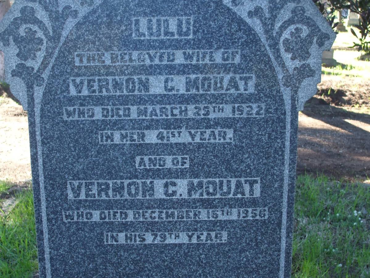 MOUAT Vernon G. -1956 &amp; Lulu -1922