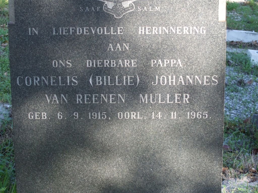 MULLER Cornelis Johannes van Reenen 1915-1965