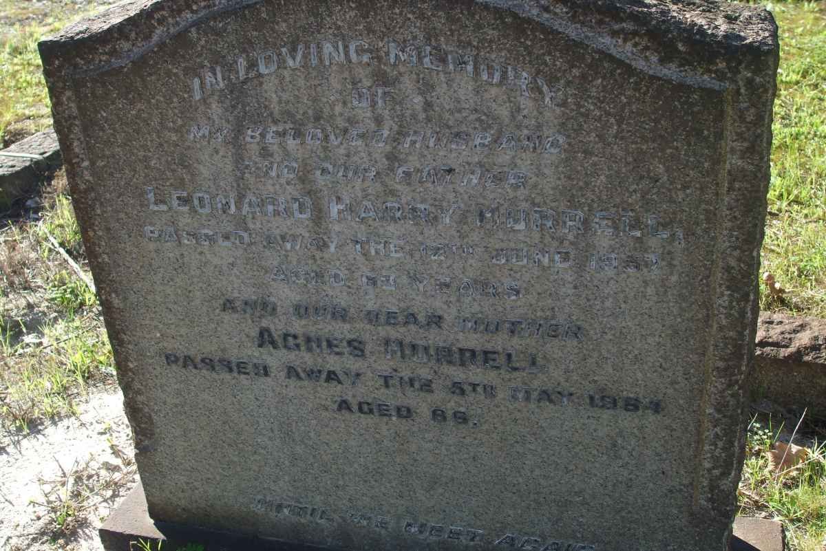 MURRELL Leonard Harry -1952 &amp; Agnes -1984
