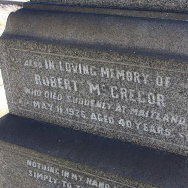 Mc GREGOR Robert -1926