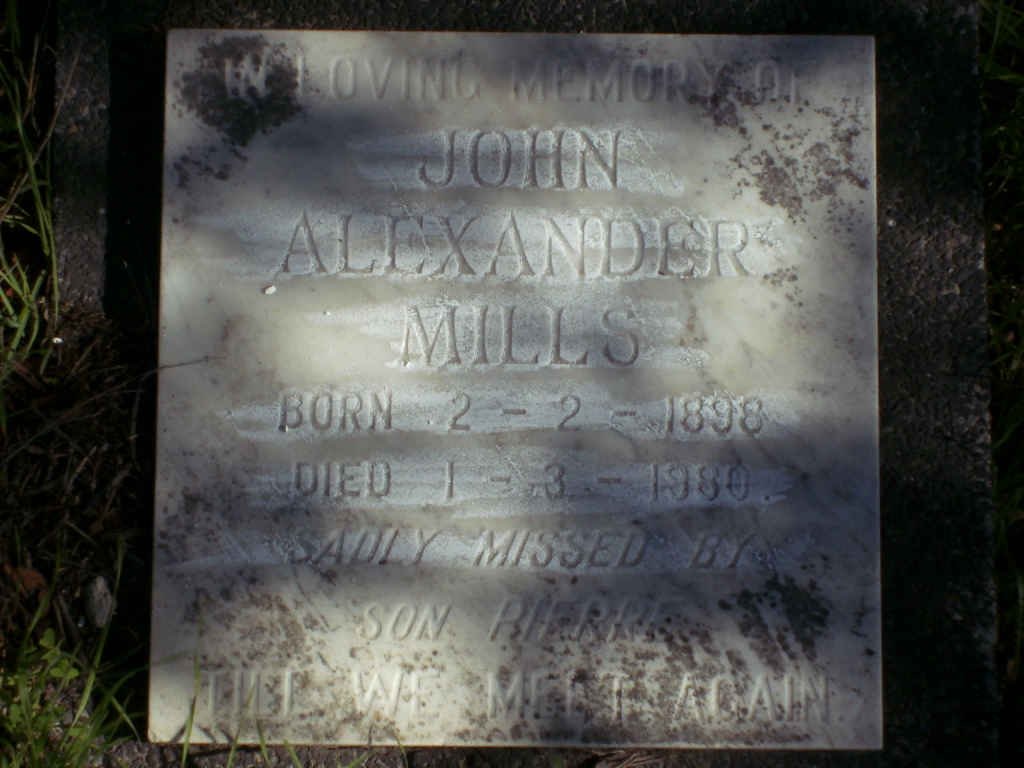 MILLS John Alexander 1898-1980