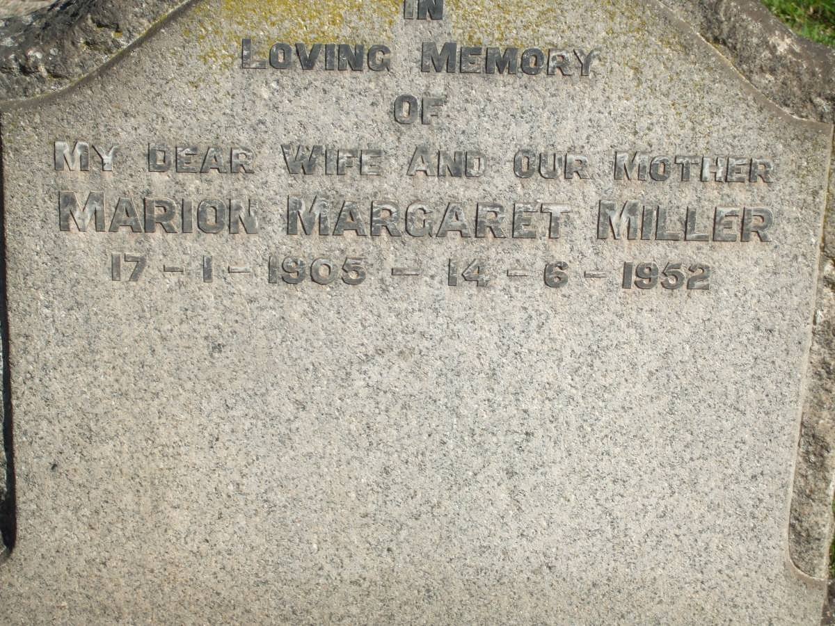 MILLER Marion Margaret 1905-1952