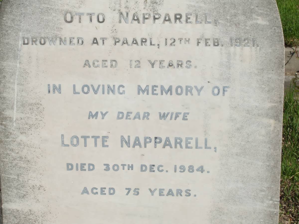 NAPPARELL Otto -1921 :: NAPPARELL Lotte -1984