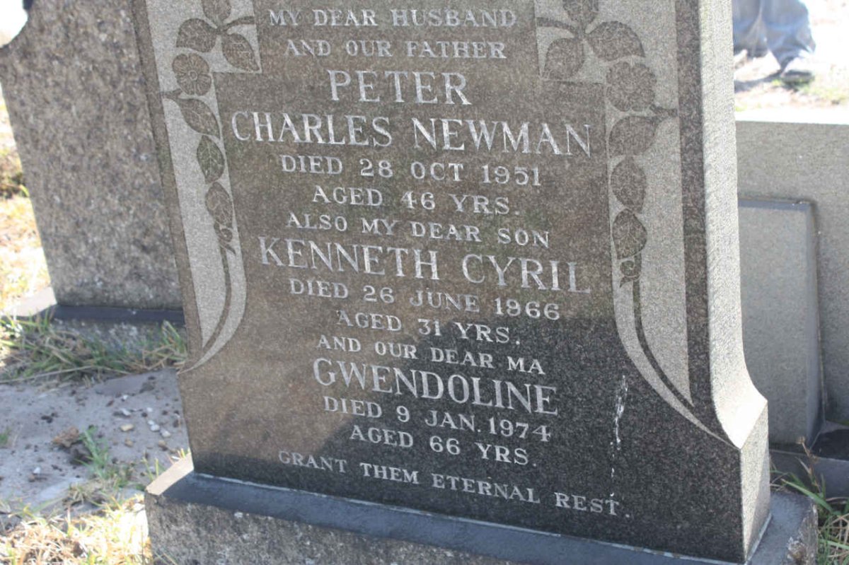 NEWMAN Peter Charles -1951 &amp; Gwendoline -1974 :: NEWMAN Kenneth Cyril -1966