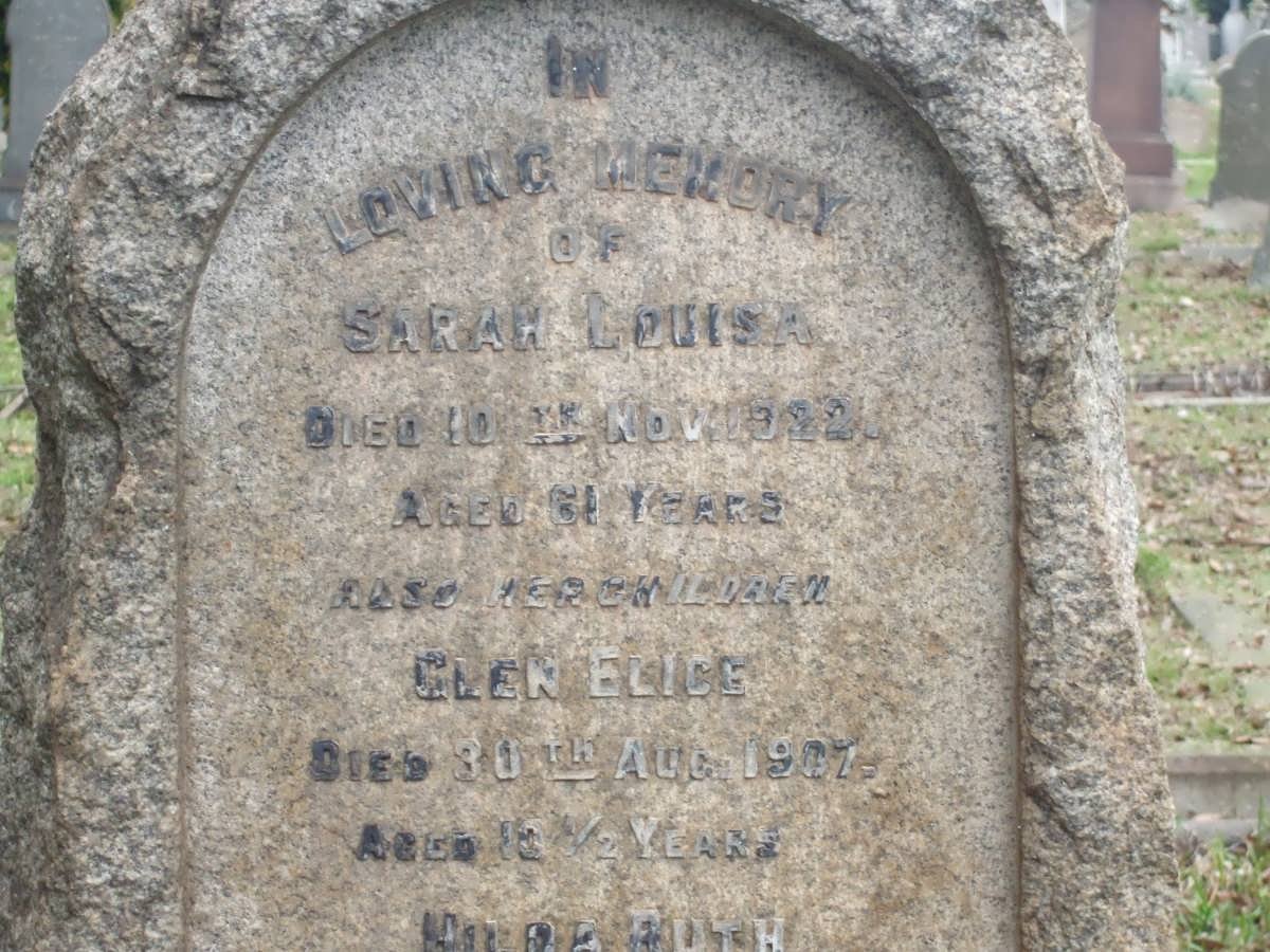 NELSON Sarah Louisa -1922 :: NELSON Glen Elice -1907