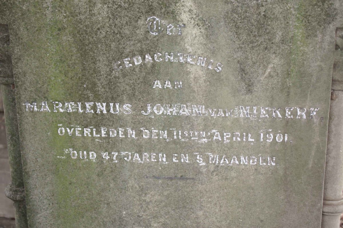 NIEKERK Martienus Johan, van  -1901