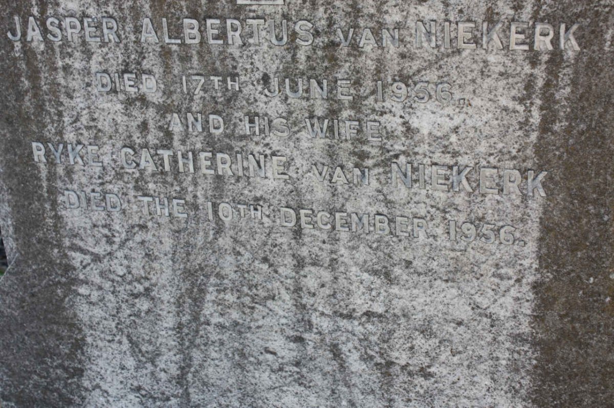 NIEKERK Ryke Catherine, van -1956