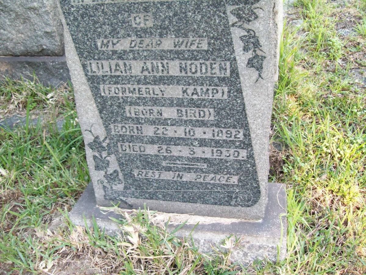 NODEN Lilian Ann formerly KAMP nee BIRD 1892-1930