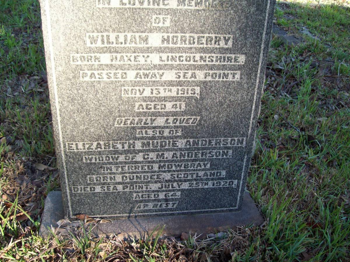 NORBERRY William -1919 :: ANDERSON Elizabeth Mudie -1920
