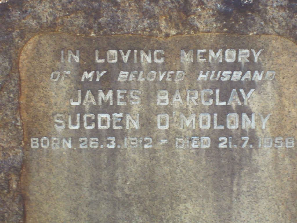 O’MOLONY James Barclay Sugden 1912-1958