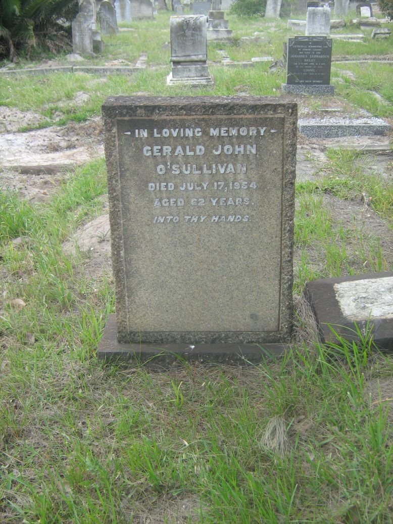 O'SULLIVAN Gerald John -1954