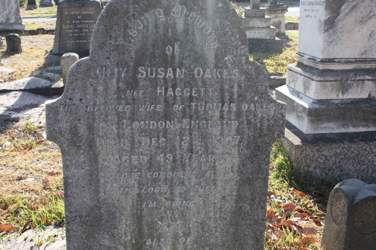 OAKES Amy Susan nee HAGGETT -1907