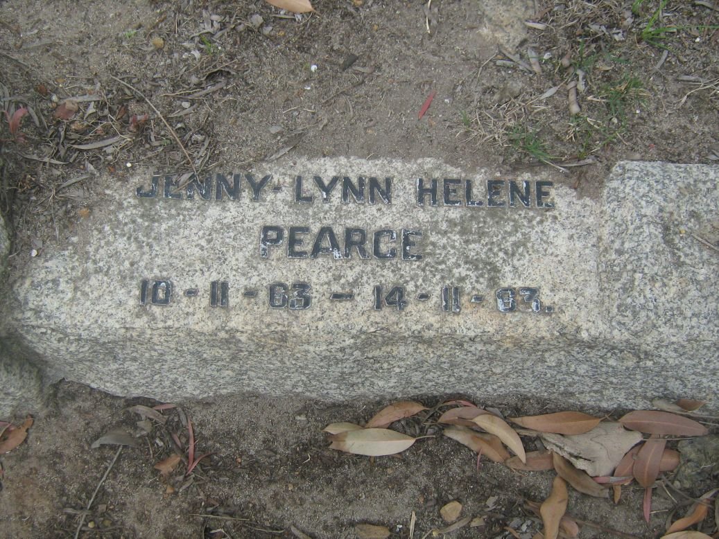 PEARCE Jenny-Lynn Helene 1903-1903