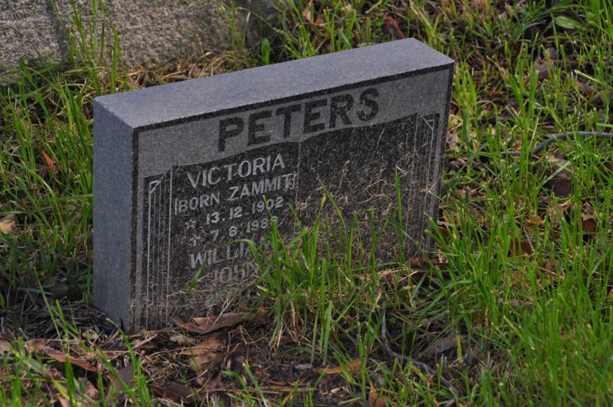 PETERS William J. &amp; Victoria ZAMMIT 1902-198?