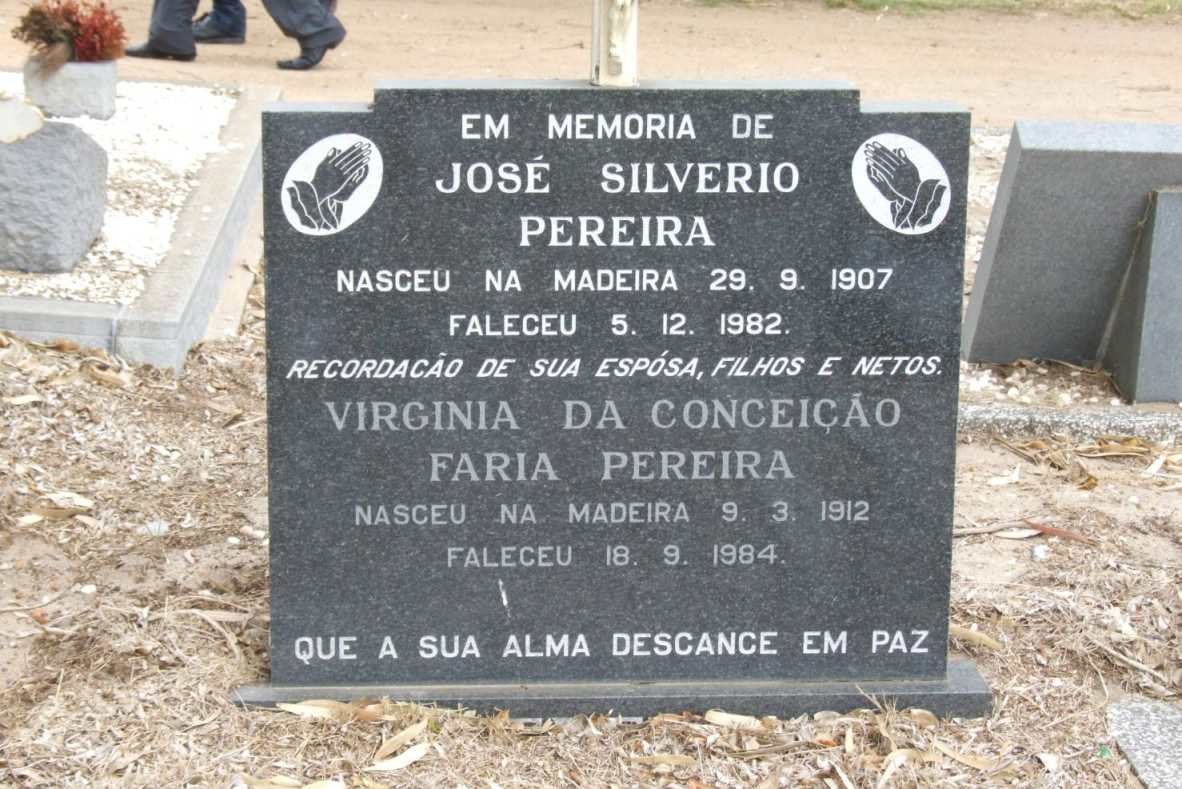 PEREIRA Jose Silverio 1907-1982 &amp; Virginia da Conceiçăo Faria 1912-1984